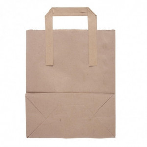 Brown Recyclable Paper Bag 255 x 215 mm - Pack of 250 - Fiesta Green - Fourniresto