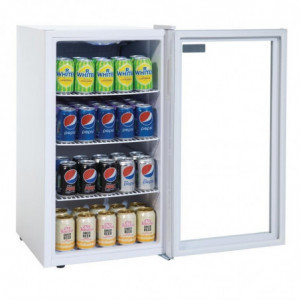 White Countertop Refrigerated Display Case 1 Door 88 L - Polar - Fourniresto