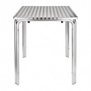 Vierkante stapelbare tafel van roestvrij staal 600 x 600 mm - Bolero - Fourniresto