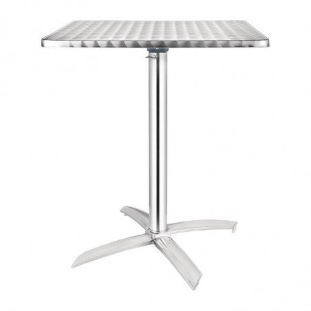 Square Table with Tilting Stainless Steel Top - 600 x 600 mm - Bolero - Fourniresto