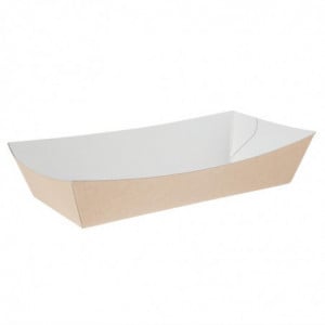 Small Compostable Kraft Food Tray 87 x 124 mm - Pack of 500 - Colpac - Fourniresto