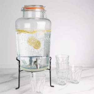 Waterdispenser Retro in Glas met Voet 8,5 L - Olympia - Fourniresto