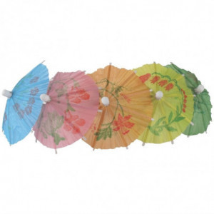 Paraplu van papier in verschillende kleuren - Set van 144 - Fiesta - Fourniresto