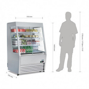 Positive Refrigerated Wall Display 3 Shelves - 918 mm - Polar