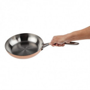 Koperen pan 3 lagen inductie Ø 240 mm - Vogue - Fourniresto