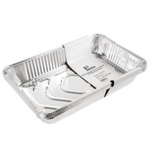 Plat Rectangulaire en Aluminium GN 1/1 9,6 L - Lot de 5 - Fiesta - Fourniresto