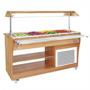 Buffet Gekoelde Centrale 4 GN 1/1 - Polar - Fourniresto