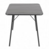 Tisch mit grauen Latten aus Stahl 700 x 700 mm - Bolero - Fourniresto