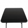 Black Square Steel Slatted Table 700 x 700 mm - Bolero - Fourniresto