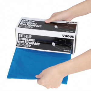 Wegwerpspuitzak met antislip blauw - Pak van 100 - Vogue - Fourniresto