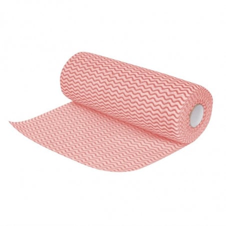 Non-Woven Red Chiffon Roll of 100 - Jantex - Fourniresto