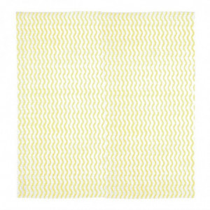 Yellow Non-Woven Cloth Roll of 100 - Jantex - Fourniresto