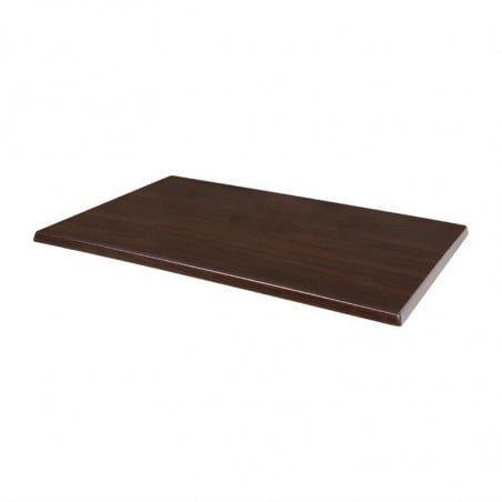 Rectangular Pre-Drilled Dark Brown Table Top - Bolero - Fourniresto