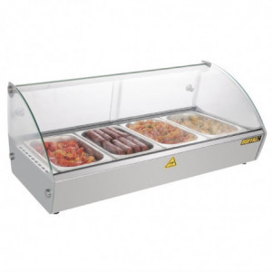 Vitrine Libre Service Chauffante Slim 220L - Buffalo - Fourniresto