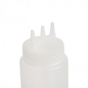 Flexible Transparent Bottle 3 nozzles 681ml - Vogue - Fourniresto