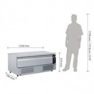 Plint Dubbele Koeling 1 Lade Serie U 3x GN 1/1 - Polar - Fourniresto