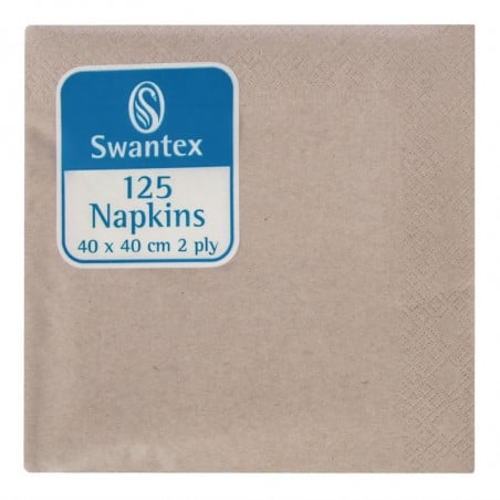 Compostable Kraft 2-ply Breakfast Napkins 40x40 - Pack of 2000 - FourniResto - Fourniresto