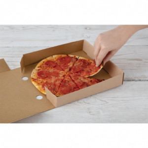 Kraft Pizza Boxes 23cm - Pack of 100 - Fiesta Green - Fourniresto