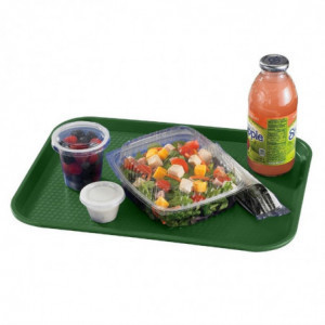 Rechthoekig Groen Polypropyleen Fastfoodplateau 410mm - Cambro - Fourniresto