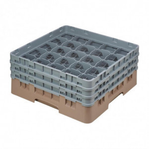 Casier à Verres 25 Compartiments Camrack Beige Hauteur Max 215mm - Cambro - Fourniresto