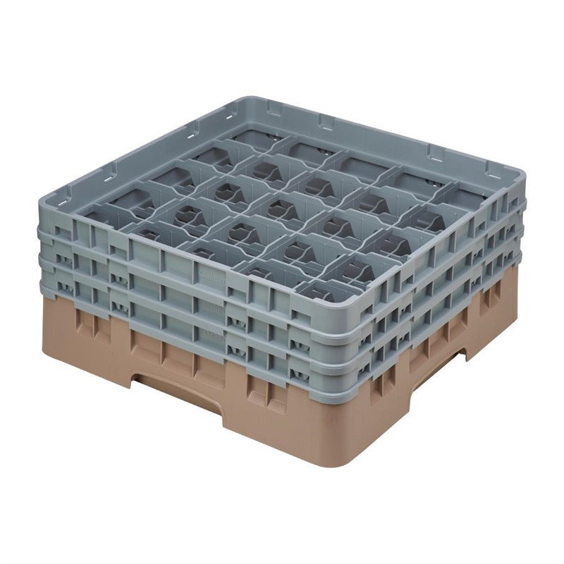 Glazenrek 25 compartimenten Camrack Beige Maximale hoogte 215mm - Cambro - Fourniresto