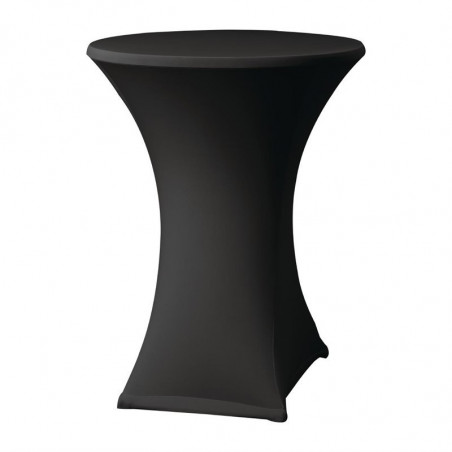 Ausziehbarer schwarzer Samba-Tischbezug für Tisch mit gekreuzten Beinen - FourniResto - Fourniresto