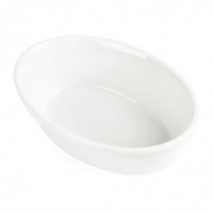 White Oval Gratin Dishes 161 x 116mm - Set of 6 - Olympia - Fourniresto
