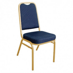 Bankettstühle mit blauem quadratischem Rückenlehne - 4er-Set - Bolero - Fourniresto