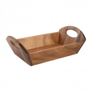 Table Basket in Acacia with Handles - T&G Woodware - Fourniresto
