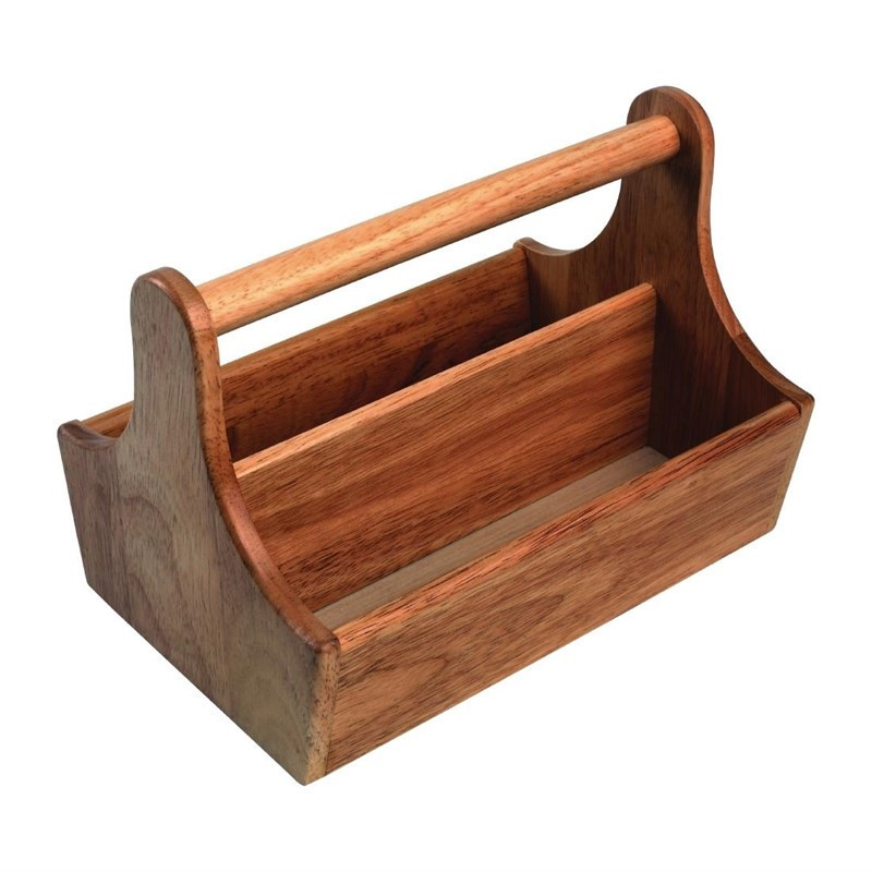 Wooden Acacia Condiment Basket - T&G Woodware - Fourniresto