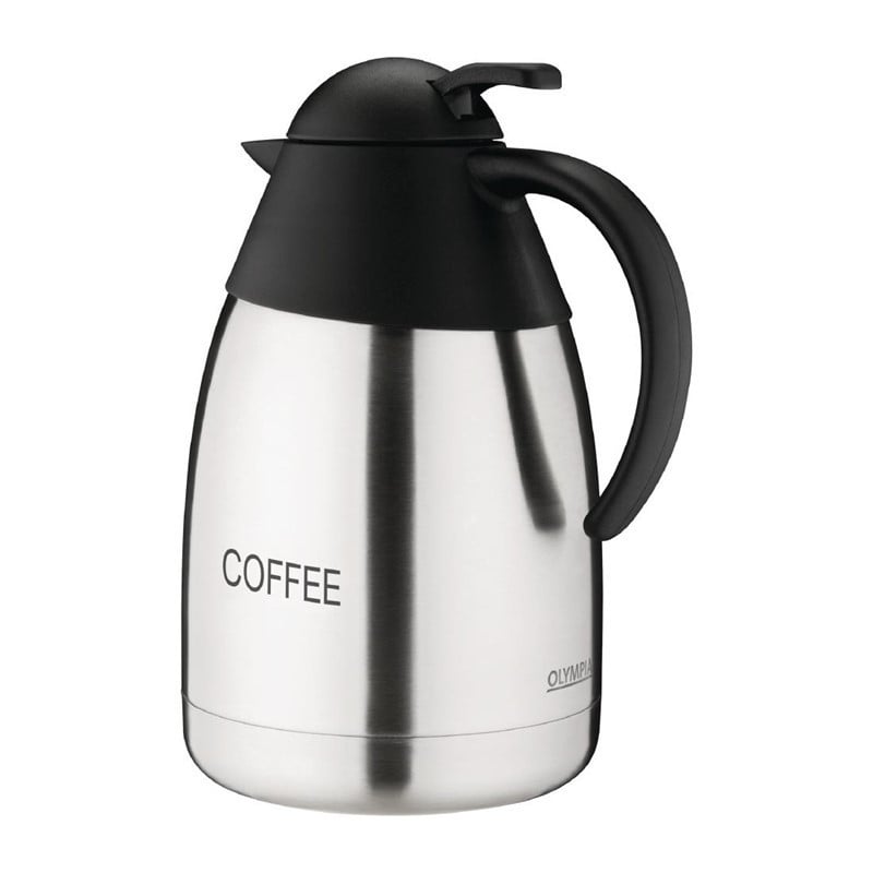 Kaffeekanne mit Isolierfunktion und gewölbtem Deckel - 1,5L - Olympia