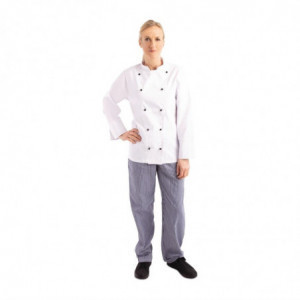 Koksbuis Unisex Chicago Lange Mouwen Wit Maat M - Whites Chefs Clothing - Fourniresto