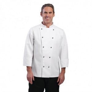 Koksbuis Unisex Chicago Lange Mouwen Wit Maat M - Whites Chefs Clothing - Fourniresto