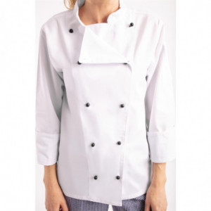 Koksbuis Unisex Chicago Lange Mouwen Wit Maat Xl - Whites Chefs Clothing - Fourniresto