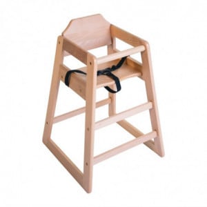 Houten Hoge Stoel Natuurlijke Afwerking - Bolero - Fourniresto
