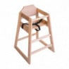Houten Hoge Stoel Natuurlijke Afwerking - Bolero - Fourniresto