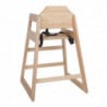 Houten Hoge Stoel Natuurlijke Afwerking - Bolero - Fourniresto