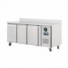 Refrigerated Negative Table 3 Doors With Backsplash Series U - 417L - Polar -