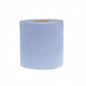 Handdoekpapier 2-laags met centrale afwikkeling blauw - Set van 6 - Jantex