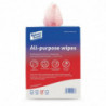 Allzweck-Antibakterielle Reinigungstücher Rot - 200 Tücher - Jantex