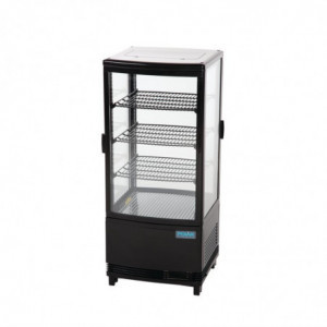 Zwarte Koelvitrine Met Gebogen Deuren 86 L - Polar - Fourniresto