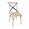 Stuhl aus Sandeiche mit gekreuzter Rückenlehne - 2er-Set - Bolero - Fourniresto