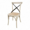 Stuhl aus Sandeiche mit gekreuzter Rückenlehne - 2er-Set - Bolero - Fourniresto