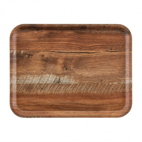 Laminate Surface Grained Madeira Oak Brown Tray 430 mm - Cambro - Fourniresto