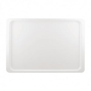 Polyester Euronorm 530 x 370mm White Service Tray - Roltex - Fourniresto