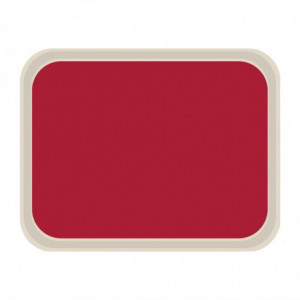 Standaard polyester serveerblad 470x360mm rood - Roltex - Fourniresto