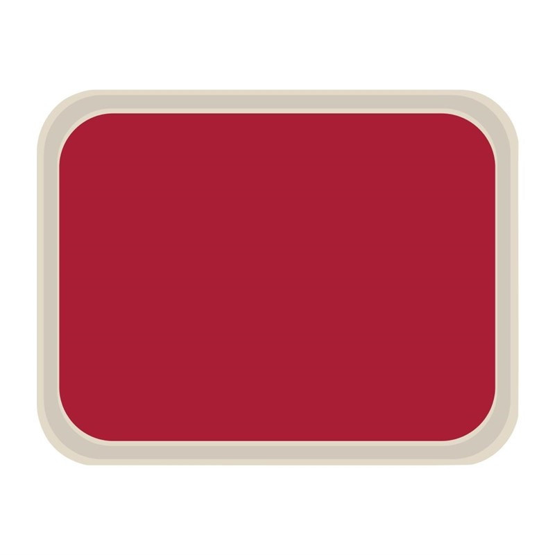 Standaard polyester serveerblad 470x360mm rood - Roltex - Fourniresto