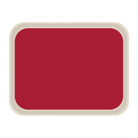 Standaard polyester serveerblad 470x360mm rood - Roltex - Fourniresto