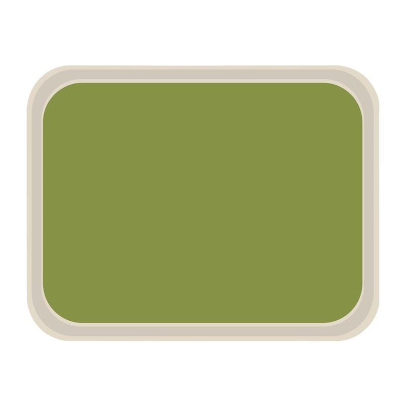 Standard Polyester Service Tray 470x360mm Green - Roltex - Fourniresto