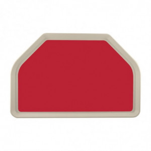 Servierplatte aus trapezförmigem Polyester GN 500x325mm Rot - Roltex - Fourniresto